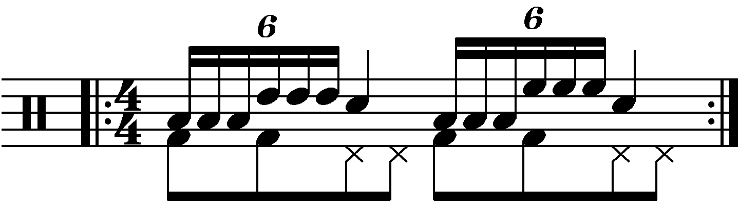 Single stroke seven moving in eighths