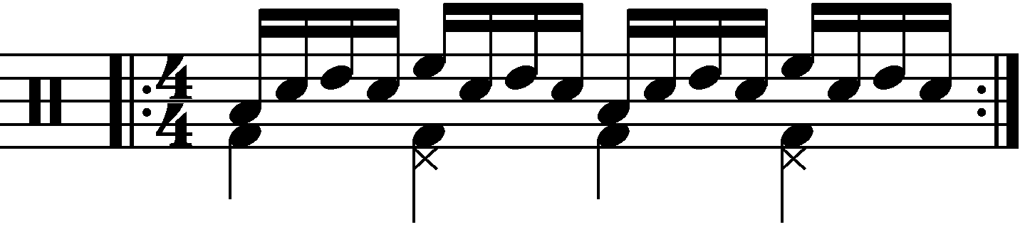 The Single Stroke Roll With Eighth Note Toms