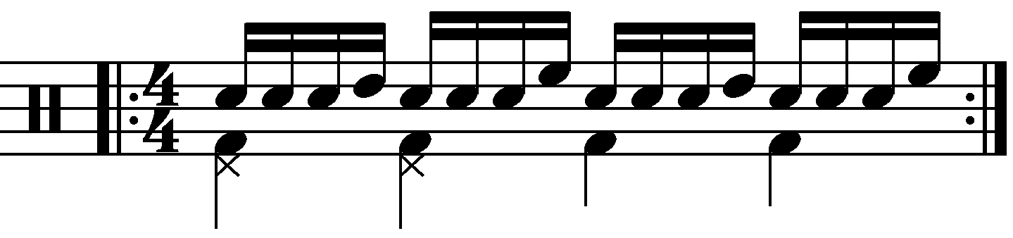 The Single Stroke Roll With 'a' Count Toms