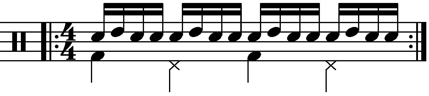 The Single Stroke Roll With 'e' Count Toms