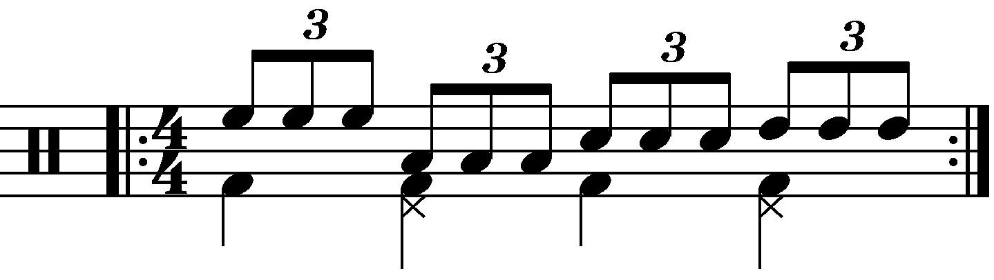Standard triplet played as groups of three
