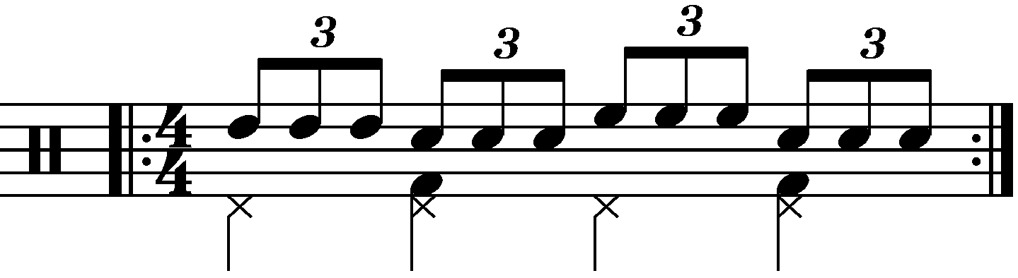 Standard triplet played as groups of three