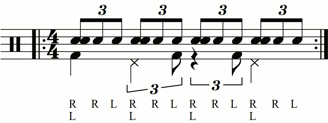 Applying level 0 groove movements on the feet under a swiss army triplet