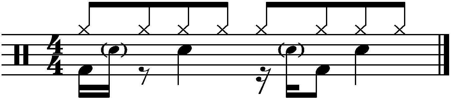 Ghost notes in grooves