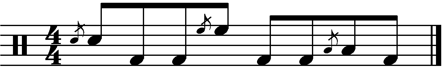 A syncopated groove