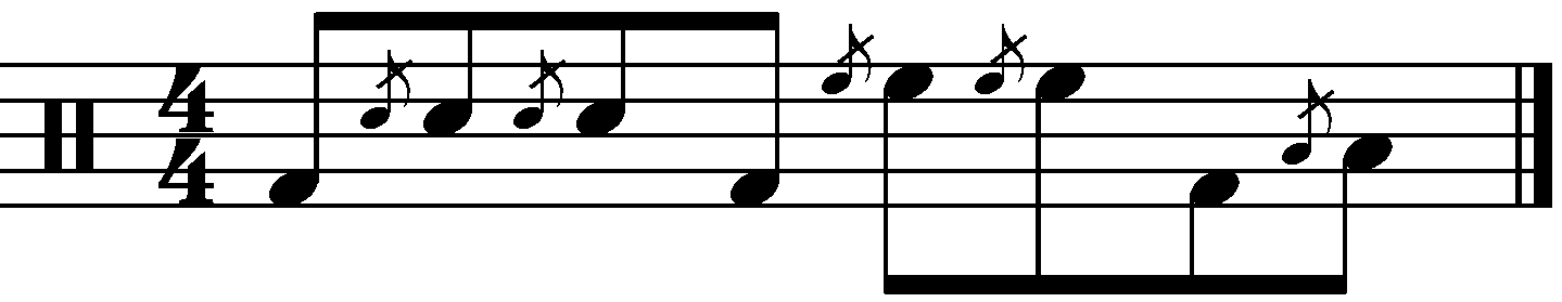 A syncopated groove